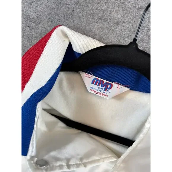 VTG 80s Bruce Springsteen Born In The USA CBS Records Satin Bomber Jacket Mens L - Picture 4 of 8